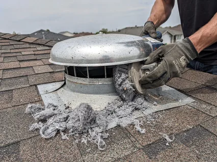 Cleaning Dryer Vent On Roof in Ledyard