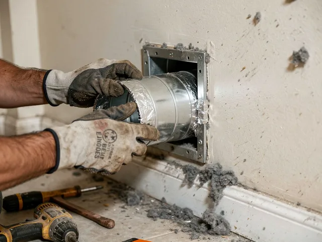 Professional dryer vent repair and installation by Ledyard Dryer Vent Cleaning in Ledyard