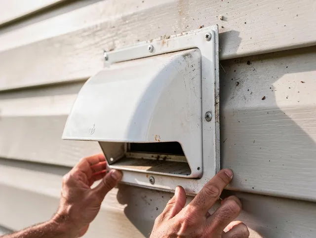 Ledyard Dryer Vent Cleaning technician delivering thorough residential dryer vent cleaning service in Ledyard